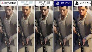 GTA 5 PS1 vs PS2 vs PS3 vs PS4 vs PS5 Graphics Comparison