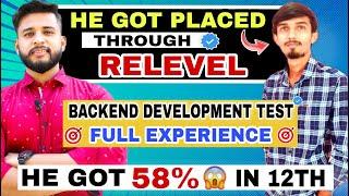 He Got Placed through RELEVEL | BACKEND DEVELOPMENT TEST BY RELEVEL | RELEVEL by Unacademy