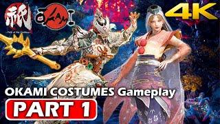 KUNITSU-GAMI: Path Of The Goddess - OKAMI Costumes & BGM Gameplay Walkthrough Part 1 (4K 60FPS)
