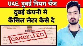 how to give a cancel letter | UAE visa cancellation after 6 months |  how to change dubai company.