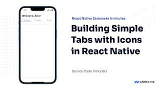 #40 Building Simple Tabs with Icons in React Native
