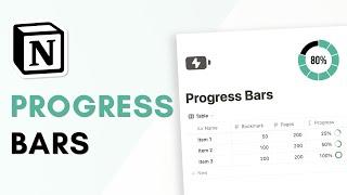 EASY Progress Bars in Notion | Beginners Tutorial 