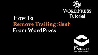 How To Remove Extra Trailing Slashes from URL in WordPress