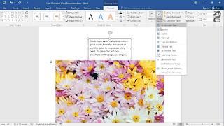 How to add a transparent Text Box onto an image in Word