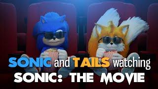 Sonic and Tails watching Sonic the Movie