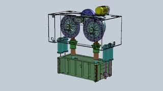 Eccentric type mechanical press machine animation