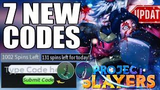ALL NEWPROJECT SLAYERS CODES - CODES FOR PROJECT SLAYERS -  ROBLOX PROJECT SLAYER CODES