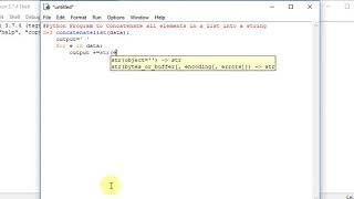 Python Program to concatenate all elements in a list into a string