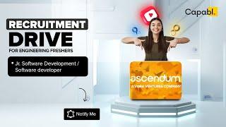 Drive#7: Join Ascendum Solutions | Live Recruitment Drive 2023 for Jr. Software Developers!