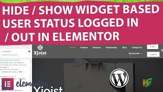 How to Hide / Show Widget Based on User Status (Logged In/Logged Out) in Elementor (without Add-on)