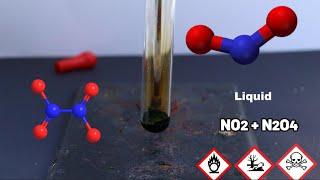 Making Liquid Nitrogen Dioxide And Tetroxide,  Powerful Liquid Gas Oxidizers