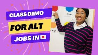 Class Demo for ALT Jobs in Japan
