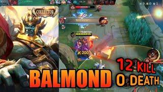 NEW META TOP 1 GLOBAL BALMOND MANIAC MOMENTS 12 KILL NO DEATH - BALMOND BEST BUILD 2024