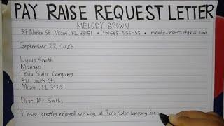 How To Write A Pay Raise Request Letter Step by Step Guide | Writing Practices