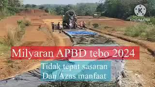 APBD tebo 2024 milyaran untuk membangun rabat beton di sorot tidak tepat sasaran & Azas manfaat