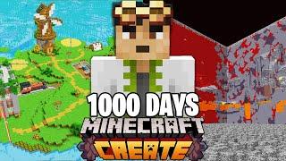 I Survived 1000 Days with Create Mod in Minecraft Hardcore [FULL MOVIE]