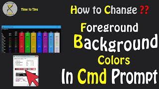 How to change Foreground and Background color in Command Prompt | in tamil | command prompt |