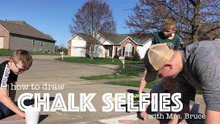 How to Draw Chalk Selfies with Mrs. Bruce | Elementary Art | Draw with Me