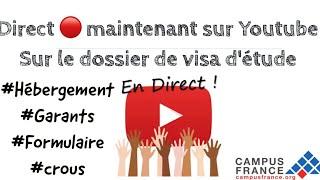 Dossier visa d'étude en France, direct 3 questions/réponses