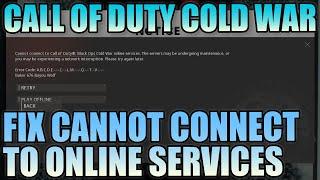 Call Of Duty Cold War FIX Cannot Connect To Online Services On PC Tutorial