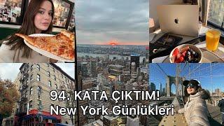 NEW YORK'ta TEK BAŞIMA 94. KATA ÇIKTIM! | Friends Evi, Yemek Turu #newyork #melylog