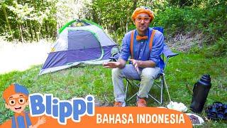 Blippi Mengunjungi Perkemahan | Blippi Bahasa Indonesia - video anak-anak