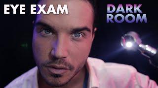 ASMR Dark Room Eye Exam | Lens 1 or 2? Ophthalmoscope Light Triggers - Eye Doctor/Optician Role Play