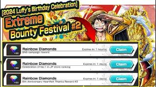 EX Luffyis back !! Summoning With Expiring Rainbow Diamond - One Piece Bounty Rush OPBR Gacha