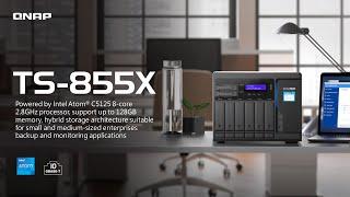 TS-855X: Powered by Intel Atom C5125 8-core processor, support up to 128GB memory for hybrid storage