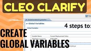 Cleo Clarify: 4 Steps to Creating Global Variables