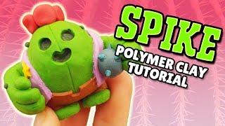 Making SPIKE from Brawl Stars in POLYMER CLAY!
