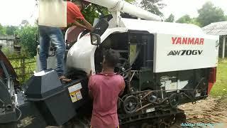 Thresher oil change new video #yanmar#harvester