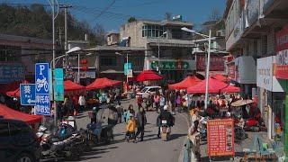 [4K HDR] China Village walking, Guiyang Dangwu Village on market day