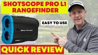 Shot Scope Pro L1 Golf Rangefinder - Lightweight & Easy to Use.