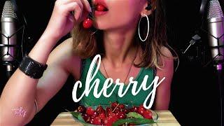 ASMR |  Crunchy Cherry Eating Sounds (No Talking)