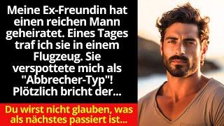 Meine Ex-Freundin hat einen reichen Mann geheiratet. Eines Tages traf ich sie in einem Flugzeug