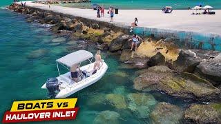 You should NEVER do this at HAULOVER! | Boats vs Haulover Inlet