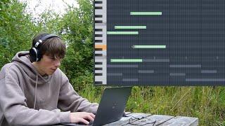 Making a HARD Beat Outside In Nature | FL Studio Cook Up