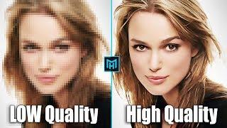How to depixelate images And Convert Into High Quality Photo in Photoshop