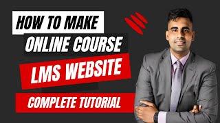 how to make Online Course, LMS website with WordPress