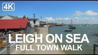 [4K] LEIGH ON SEA, Southend, Essex - Old Town, High Street, Pubs and Restaurants