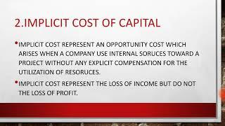 Types of cost of capital, What are the types of cost of capital ,Five types of cost of capital