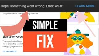 Oops, something went wrong. Error: AS-01  ｜ SIMPLE FIX!!! 