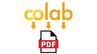 Google Colab - Exporting to a PDF Format!