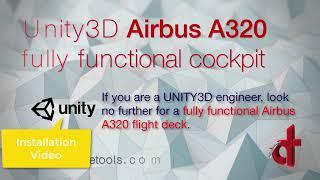 Unity 3D fully functional Airbus A320 Cockpit 3D model - 4 SALE