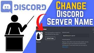 How To Change Discord Server Name On Pc