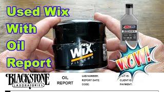 Used Wix Oil Filter 51334 Cut Open With Oil Analysis