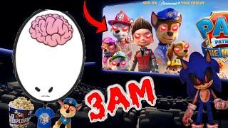 DO NOT WATCH PAW PATROL THE MOVIE AT 3AM!! (SONIC.EXE COMES AFTER ME) SCARY 3AM CHALLENGE!!