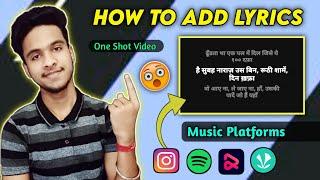 How To Add/Upload Lyrics On Spotify, Instagram, Resso, Jiosaavn, Goggle ? Musicxmatch