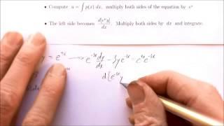 Using an Integrating Factor to Solve a First Order ODE 1